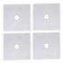 4Pcs Stove Burner Cover PTFE Coating Non Stick Gas Range Stove Top Protector Pad for Kitchen Cooking Silver 27x27cm 0.1mm