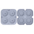Pumpkin Ice Ball Mold 3D Pumpkin Shape Food Grade Silicone 4 Cells Easy Release Whiskey Ice Mold for Coffee Tea Cocktail Gray