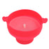 Microwavable Popcorn Bowl with Transparent Lid and Handle Collapsible Silicone Popcorn Maker for Home Rose Red