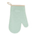 Silicone Oven Mitt High Temperature Resistant Waterproof Slip Proof Kitchen Baking Glove with Cotton Liner Green