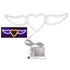 Heart Shaped Neon Light Safe Energy Saving Dual Power Heart Shaped Wings Neon Sign for Valentine&