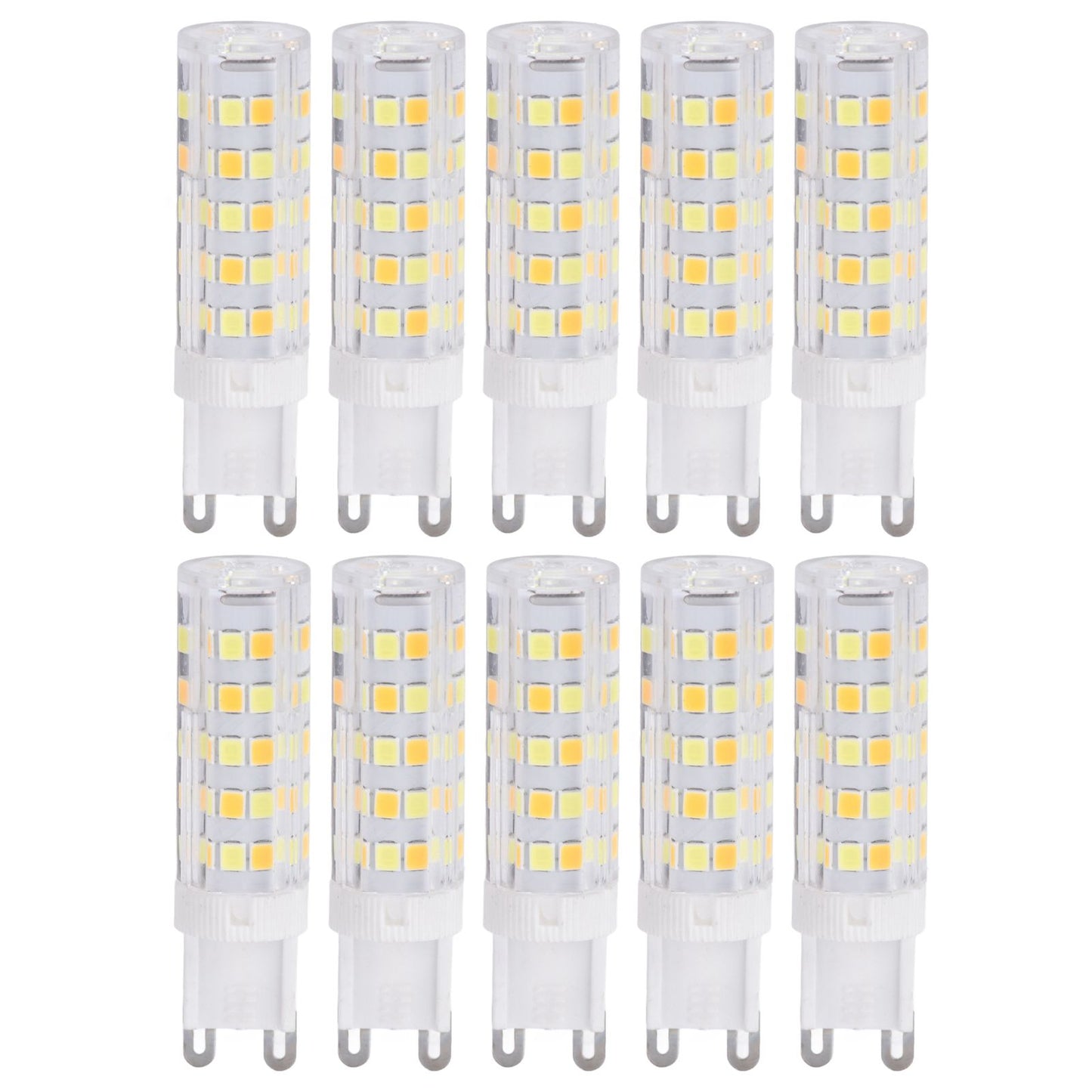 10PCS G9 220V LED Lamp Dimmable Ceramic LED Bulb Replace Halogen Lamp for ChandelierG9 7W 64LED