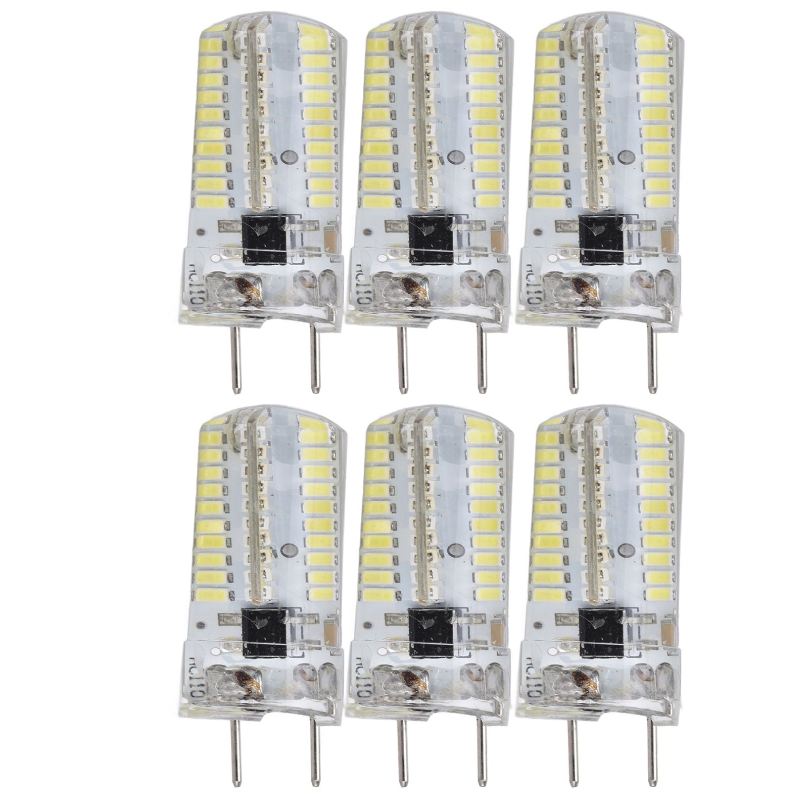 6Pcs G8 Small Bulbs 5W Small Bulb Light Source 80LED for CeilingLamp Wall Lamp Table Lamp 110VWarm Light