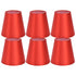 6PCS E14 Lamp Shade Fabric Lampshade Table Lamp Ceiling Lamp Shade for Bedroom Living RoomBright Red PX150