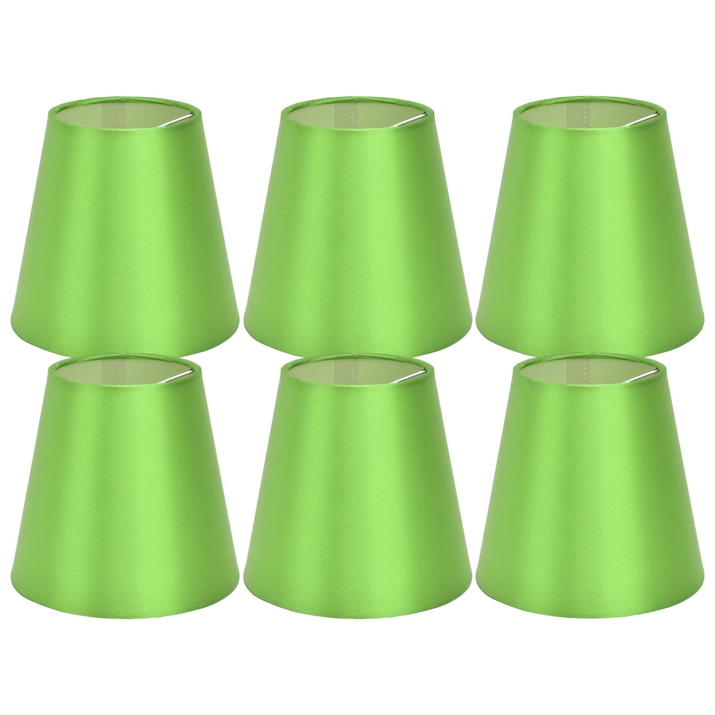 6PCS E14 Lamp Shade Fabric Lampshade Table Lamp Ceiling Lamp Shade for Bedroom Living RoomFluorescent Green PX157