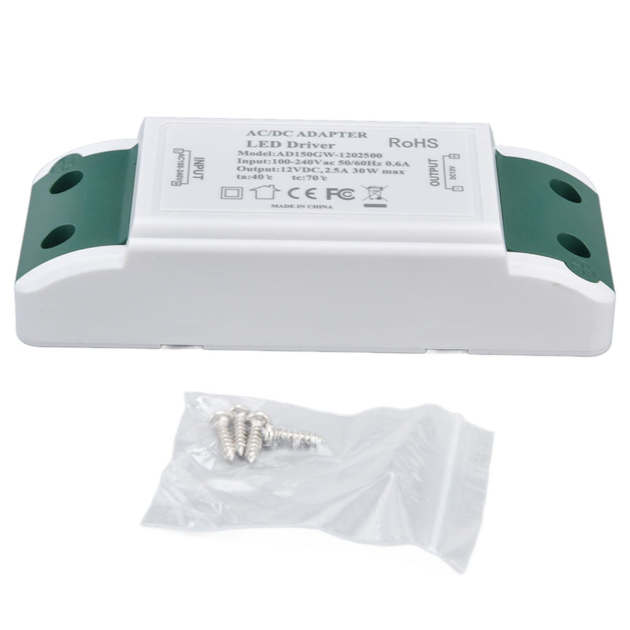 LED Driver 12V DC 30W 2.5A Constant Current Voltage LED Light Transformer for Home Decoration DIY Lamp AC 100‑240V