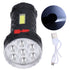 LED Flashlight High Brightness Four Lighting Modes Ergonomic Compact Portable USB Rechargeable Torch