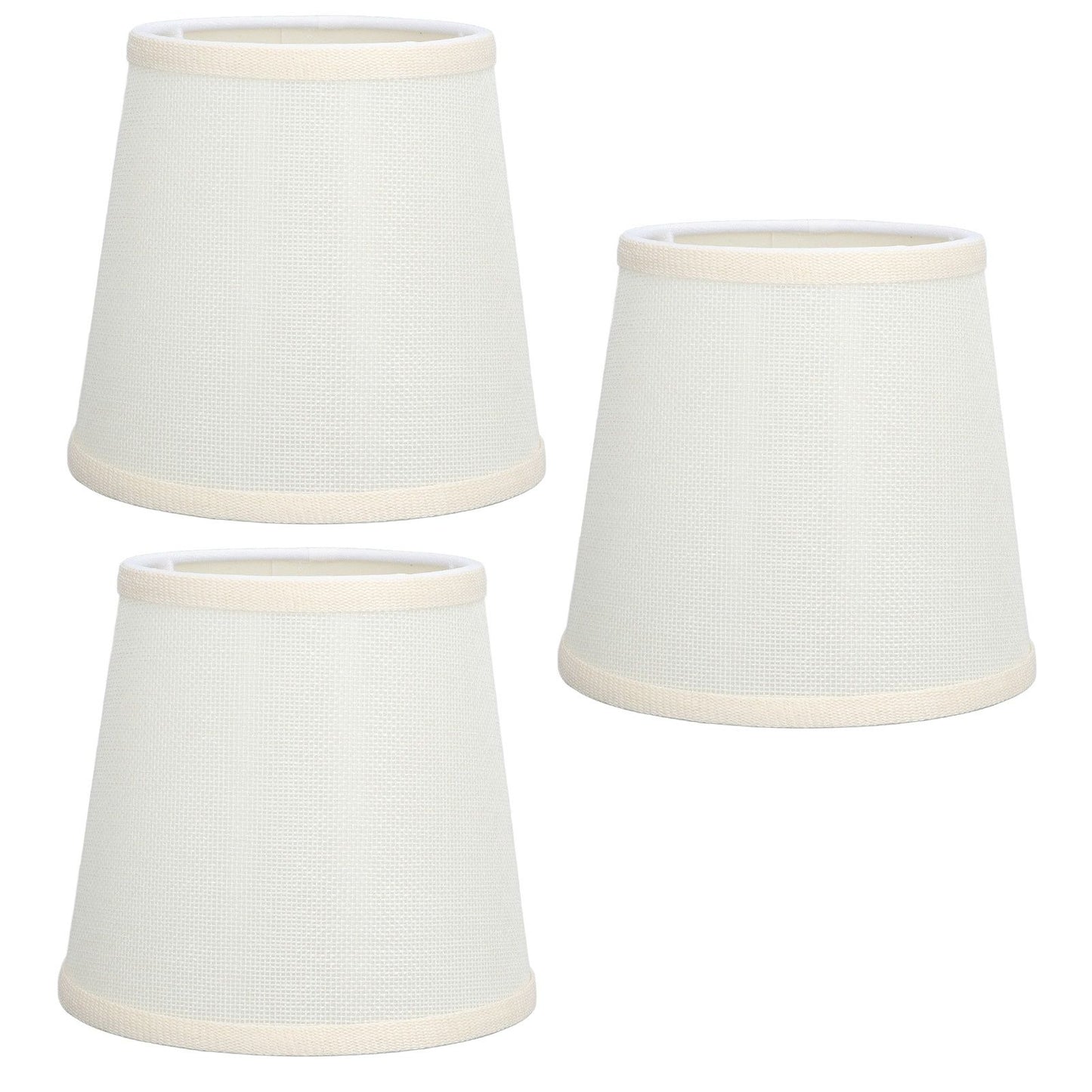 3Pcs Table Lampshade Hand Crafted High Transmittance Soft Cloth Highly Durable Safe Design Small Lamp Shades