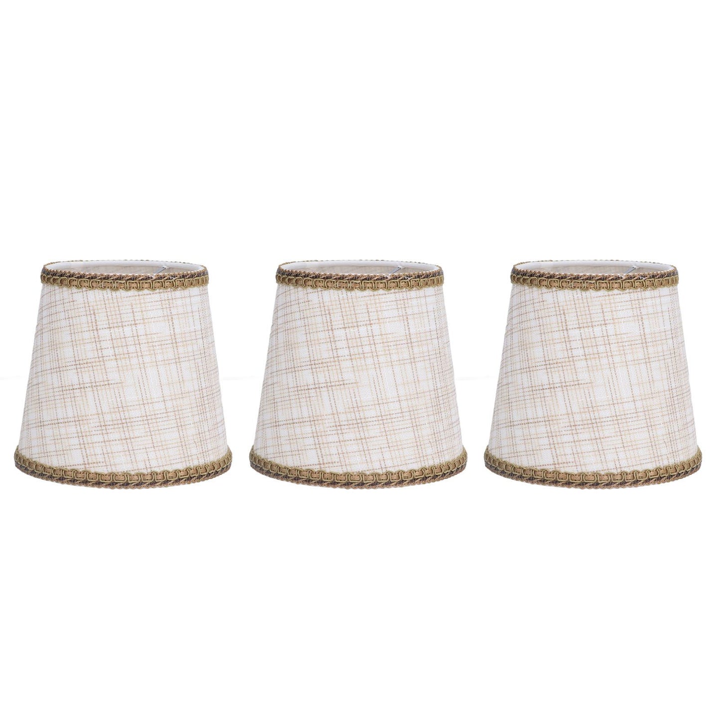 3Pcs Small Lamp Shades Hand Crafted Exquisite Soft Lightweight Dustproof High Luminousness Table Lampshade