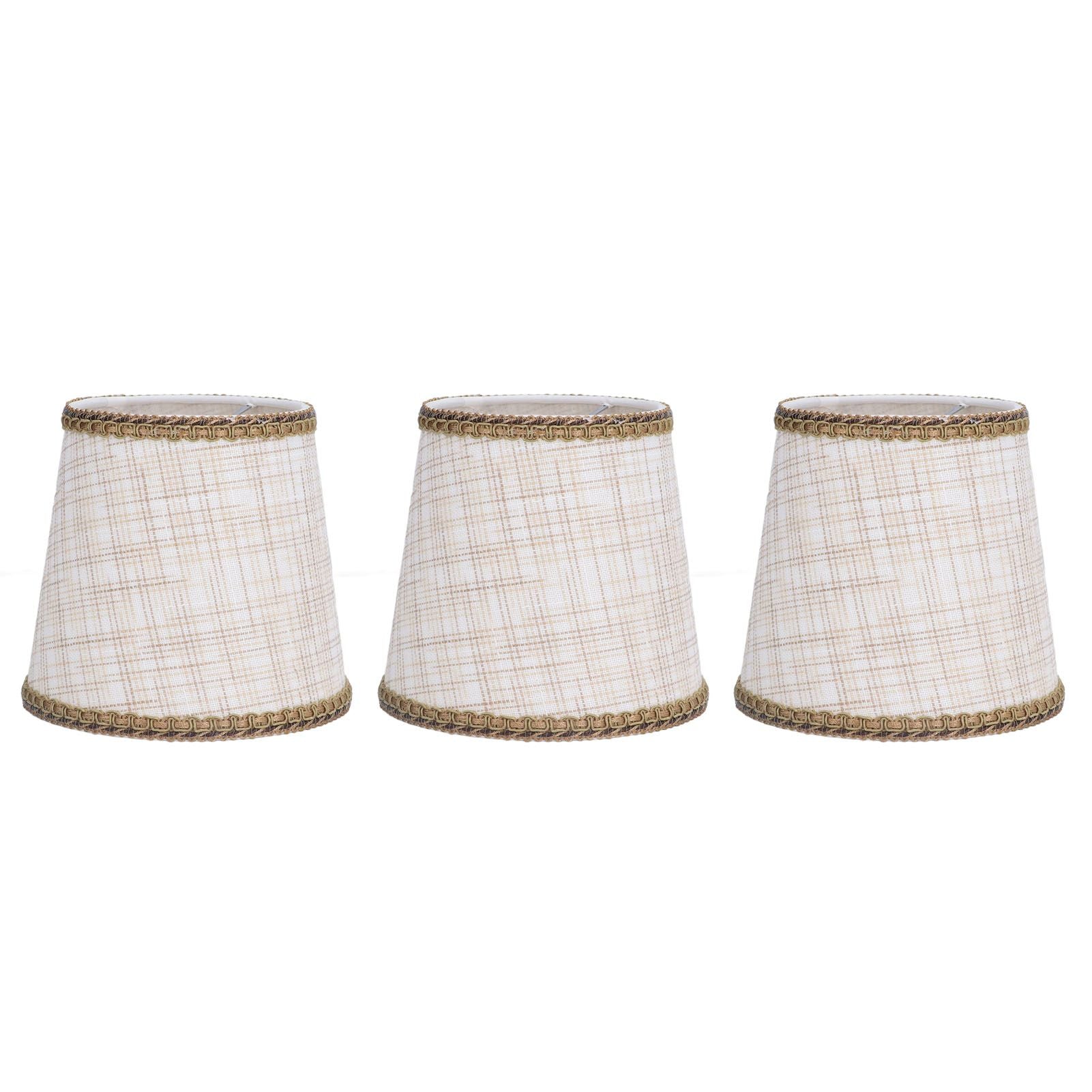 3Pcs Small Lamp Shades Hand Crafted Exquisite Soft Lightweight Dustproof High Luminousness Table Lampshade