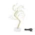 Tabletop Bonsai Tree Lamp Adjustable Safe Use Stable Night Light with Copper Wire USB Cable for Home Christmas Office36L Pearl Warm Light