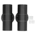 2Pcs GU10 Stainless Steel Outdoor Wall Sconce Waterproof LED Cylinder Up Down Wall Light for Yard Villas Living Rooms 220‑240VBlack