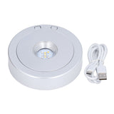 LED Display Base USB RGB Colorful Light Rotating Crystal Display Base Stand for Bottle Jewellery Handicraft