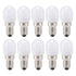 10Pcs E14 Light Bulb Stainless Steel 1.5W 220V LED Bulb for Chandelier Ceiling Cabinet Wall Table Lamps Warm White Light