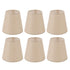 6PCS Linen Fabric Lamp Shade Cover Cylindrical Lampshade with Iron Support for Household Light