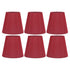 6PCS Fabric Lampshade Modern Simple Good Light Transmission Table Lamp Shade for E14 Bulb Miniature Bulb for Ceiling Lamp A3 01 Wine Red