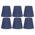 6PCS Fabric Lampshade Modern Simple Good Light Transmission Table Lamp Shade for E14 Bulb Miniature Bulb for Ceiling Lamp A3 02 Dark Blue