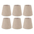 6Pcs Small Lamp Shade Clip On Drum Linen Fabric Lampshade for Candle Bulbs Lighting Accessories