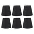 6Pcs Lampshade Lamp Shade Modern Simple Style Home Decoration Black for Small E14 Bulb
