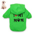 Dog Clothes I Love My Mom Printed Hoodie Puppy Sweatshirt Warm Puppy Clothes Hoodie