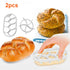 2PCS Dough Press Mold Set Baking Bread Rolls Mold Plastic Pastry Cutters