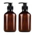 4PCS Plastic Bottles with Pump 500ml Refillable Plastic Soap Dispenser Bottle for Bathroom or Kitchen Handwash Lotions Shampoo Conditioner