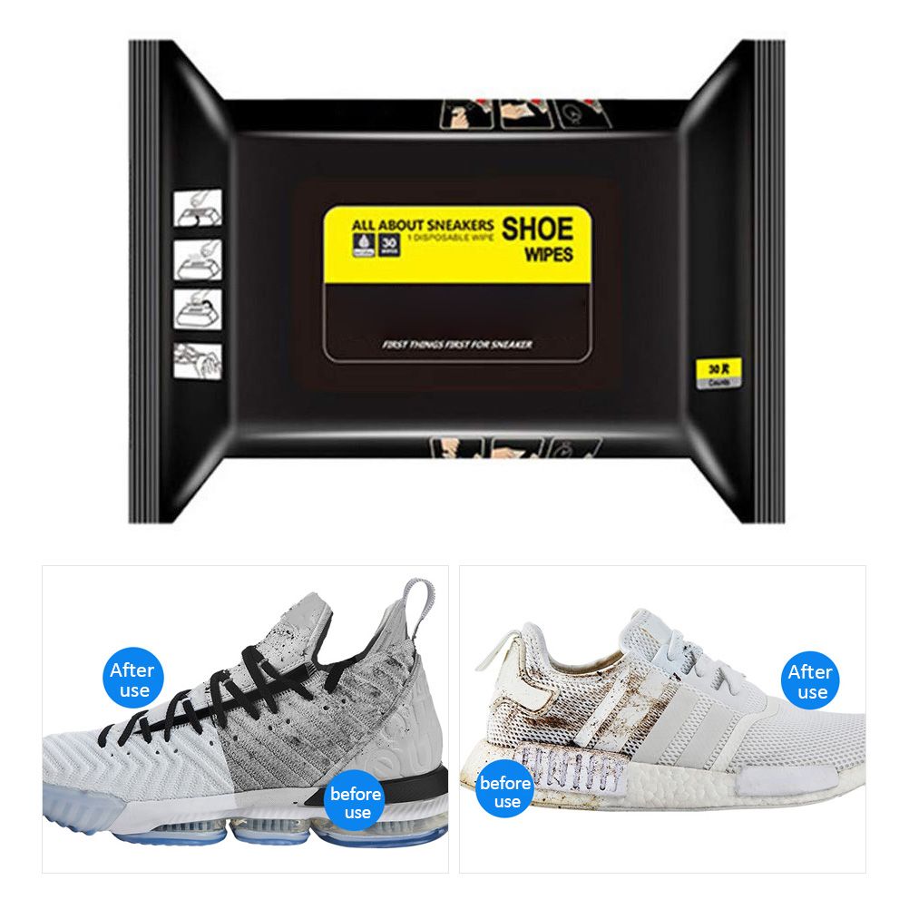 Shoe Cleaning Wipes Disposable Leather Cleaning Wipes Portable Shoe Shine Wipes