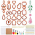 142 Pcs Polymer Clay Cutters Set Clay Earring Cutters with Earrings Accessories for Polymer Clay Jewelry Making