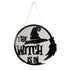 Halloween Door Sign Witch Wooden Hanging Sign for Front Door Wooden Wall Decor for Halloween Home Party Outdoor