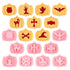 9Pcs 3D Cutters Halloween Pumpkin Biscuit Mould Fondant Baking Tool Baking Molds DIY Hand Press Biscuit Stamp