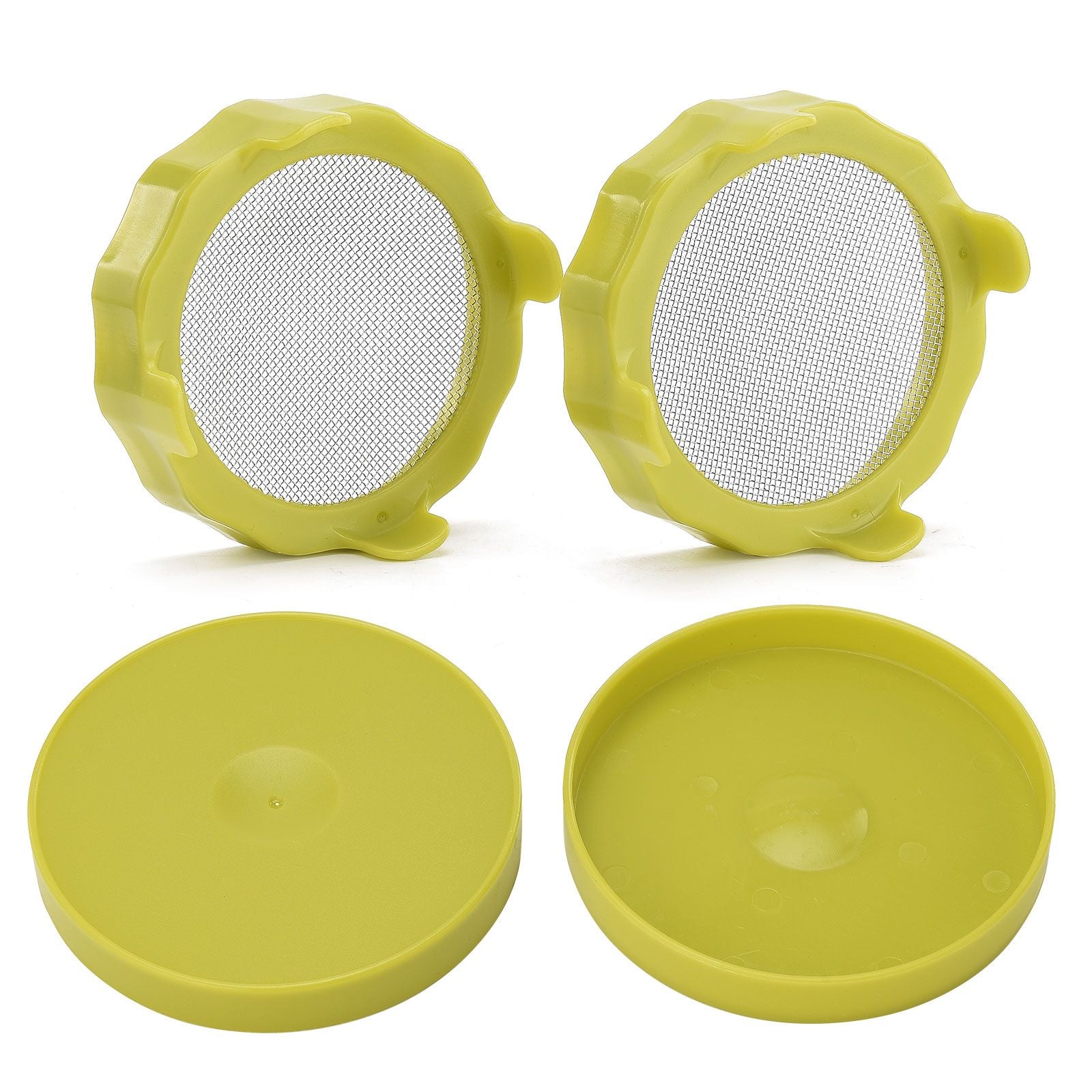 ABS Sprout Lid with Stainless Steel Screen for Wide Mouth Mason Jars