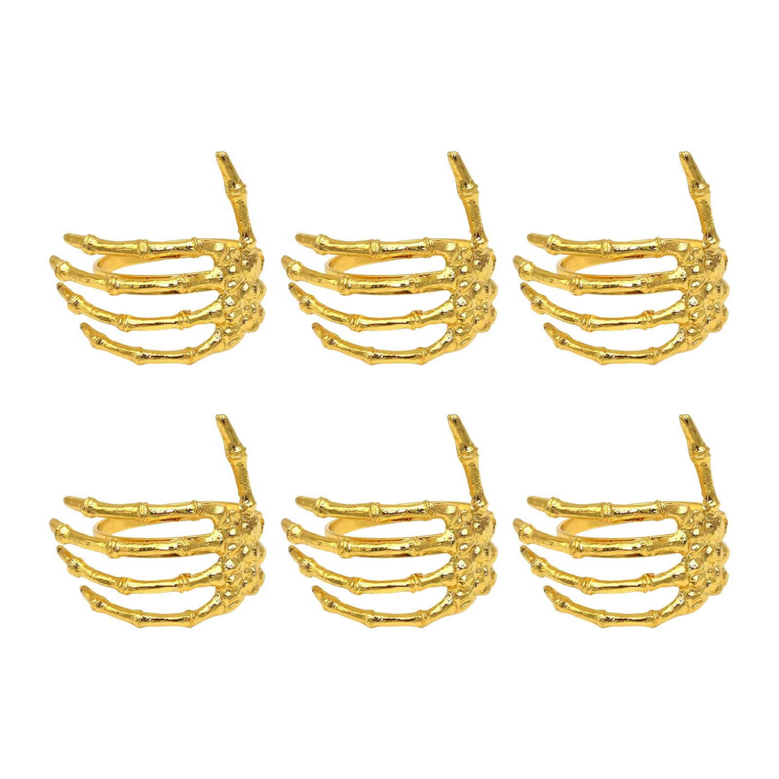 Wine Tableware Halloween Napkin Buckle Ghost Hand Napkin Ring Alloy Napkin Ring Gold