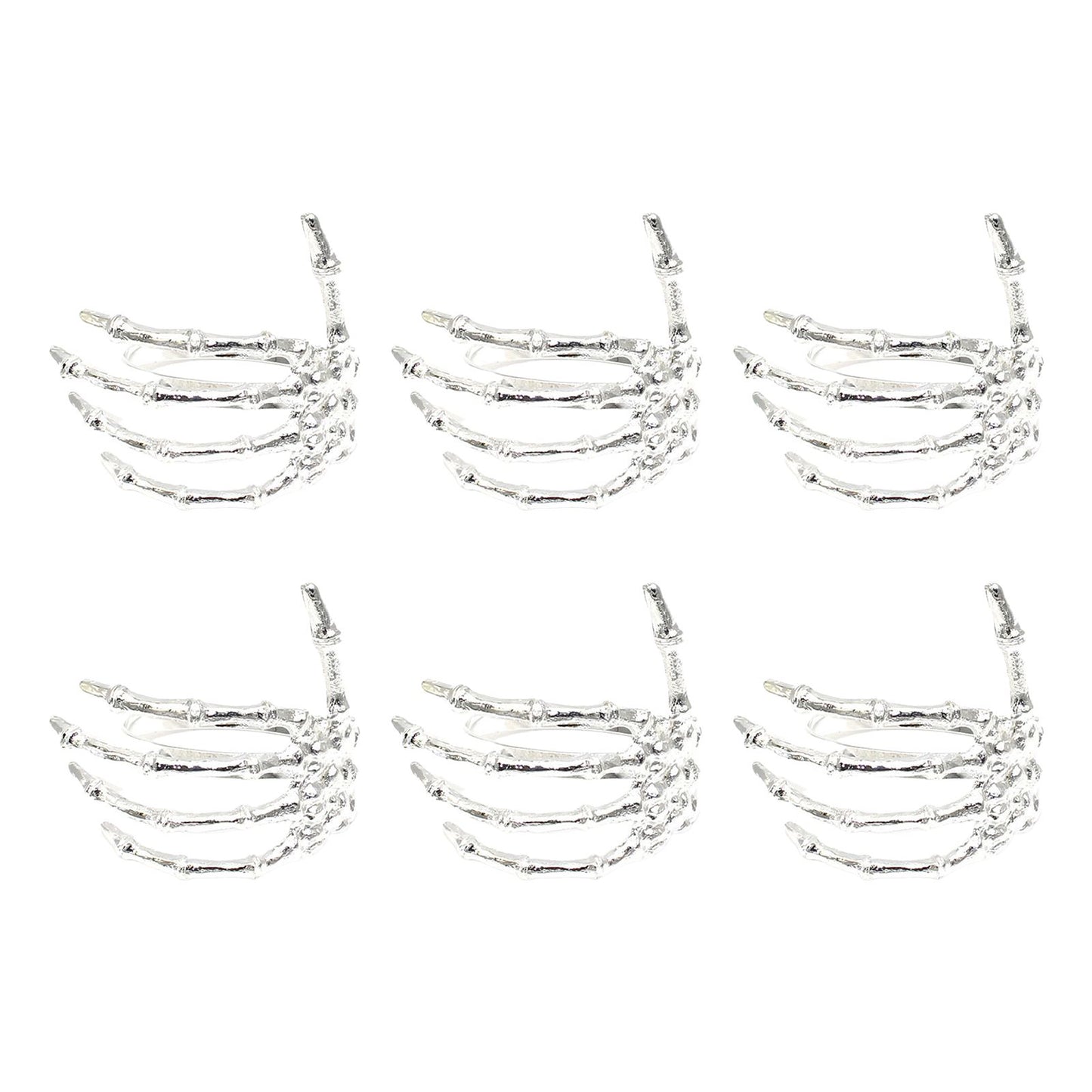 Wine Tableware Halloween Napkin Buckle Ghost Hand Napkin Ring Alloy Napkin Ring Silver