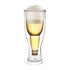 Beer Glass Double Wall Keep Beer Cold Beautiful Unique Insulated Beer Glasses for Home Bar
