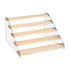 Wooden Cupcake Stand 5 Tiers 15.7in Wide Acrylic Side Panel Strong Wood Large Display Riser