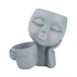 Dual Flower Pot Resin Cute Look Decorative Flower Planter for Home Balcony Courtyard