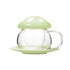 Cute Mushroom Shaped Teacup Ceramic Glass Filter Tea Cup Set