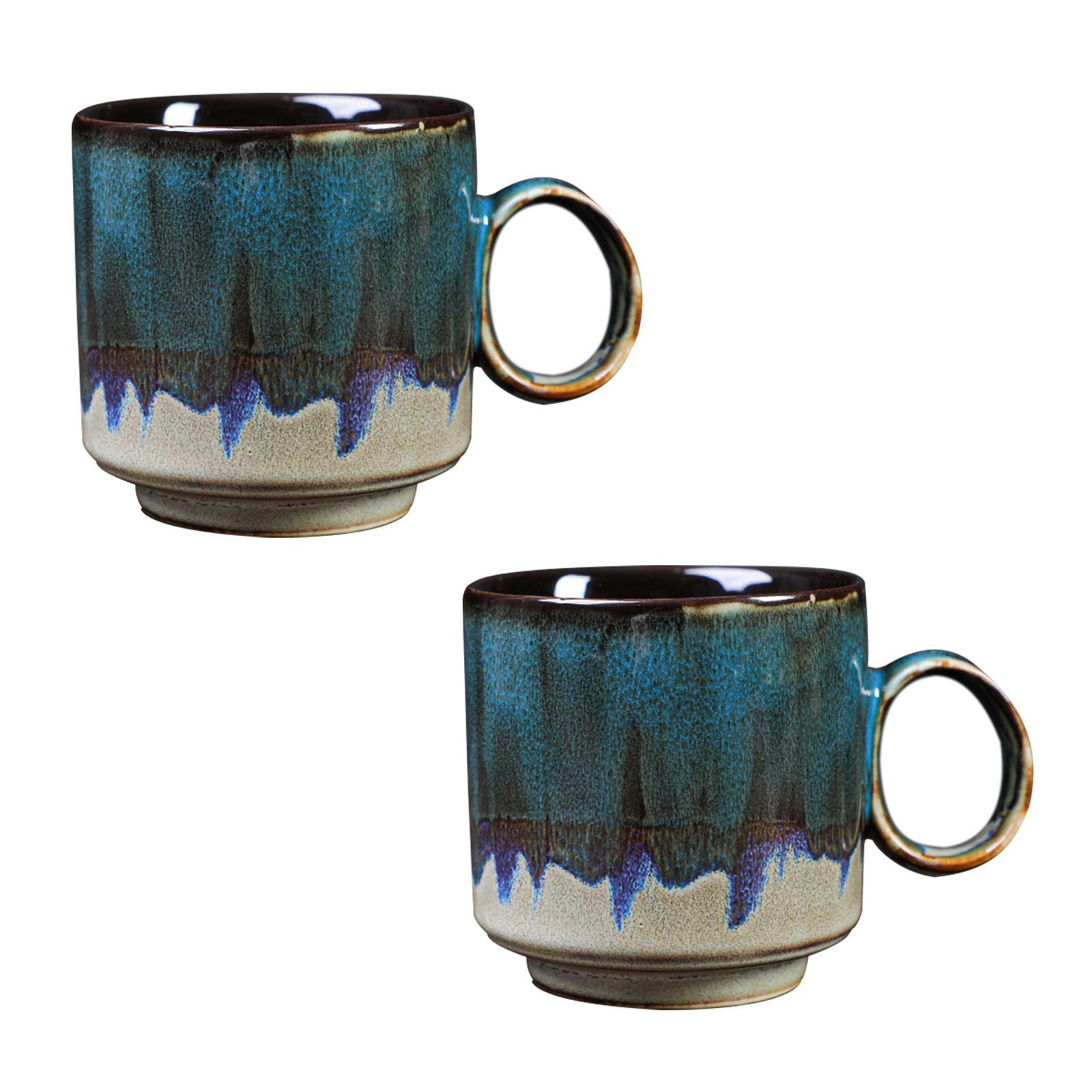 Ceramic Kiln Glaze Coffee Mug Large Capacity Large Handle Coffee Cup for Home Office