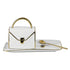 310ML Handbag Shaped Cup With Dish Spoon Ceramic Stylish Coffee Mug White
