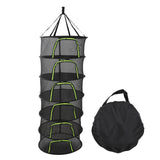Foldable Plant Drying Net Multilayer Zipper Closure Design 60cm Diameter Herb Buds Dry Net with Storage Bag 6 Layers