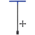 Steel Water Meter Key Wrench Multifunction T Handle Curb Key With 4 Way Utility Tool for Valves Faucets Blue