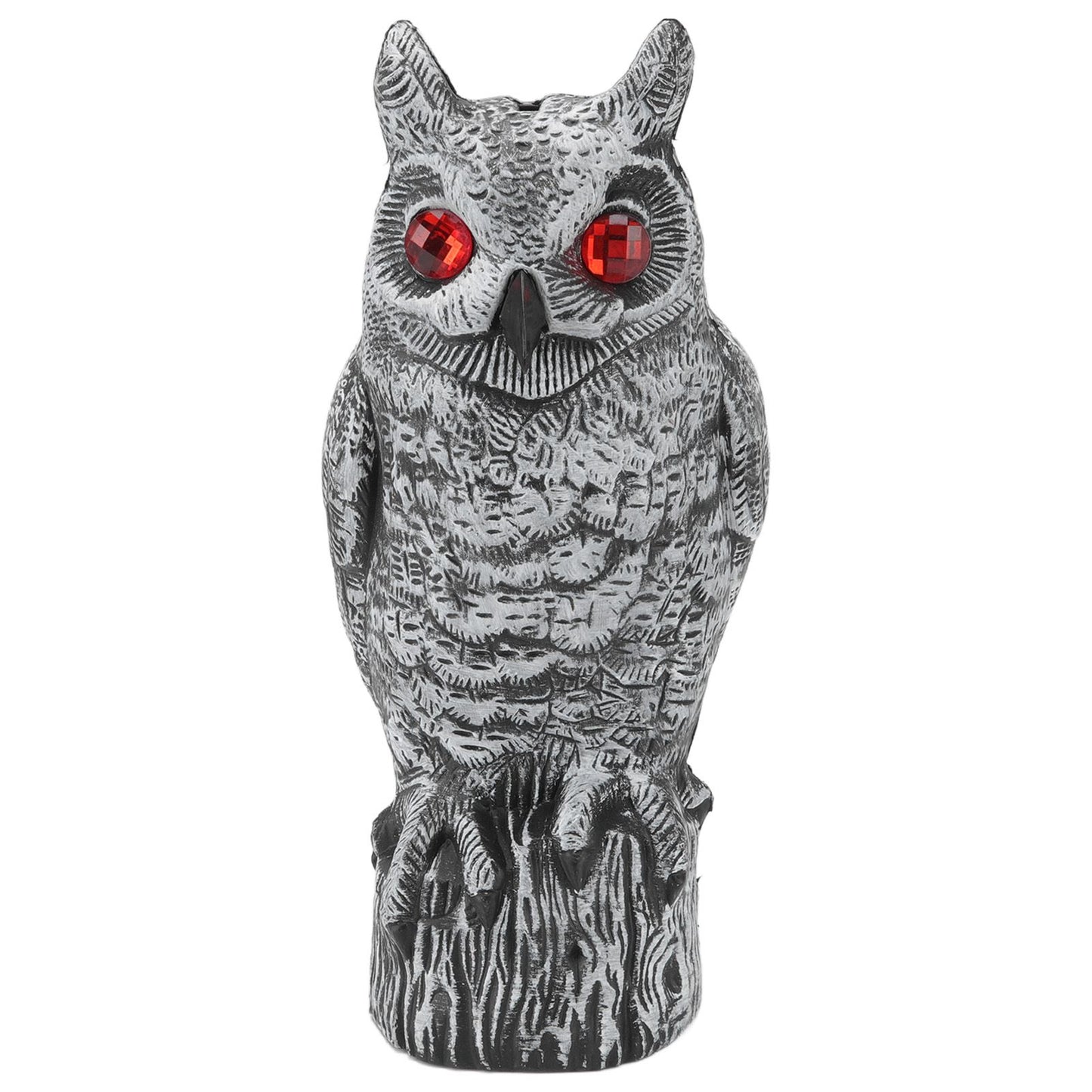 Solar Powered Owl Glowing Eyes Lifelike Appearance Waterproof Sun Resistant Bird Repeller for Home Garden Patio Fence