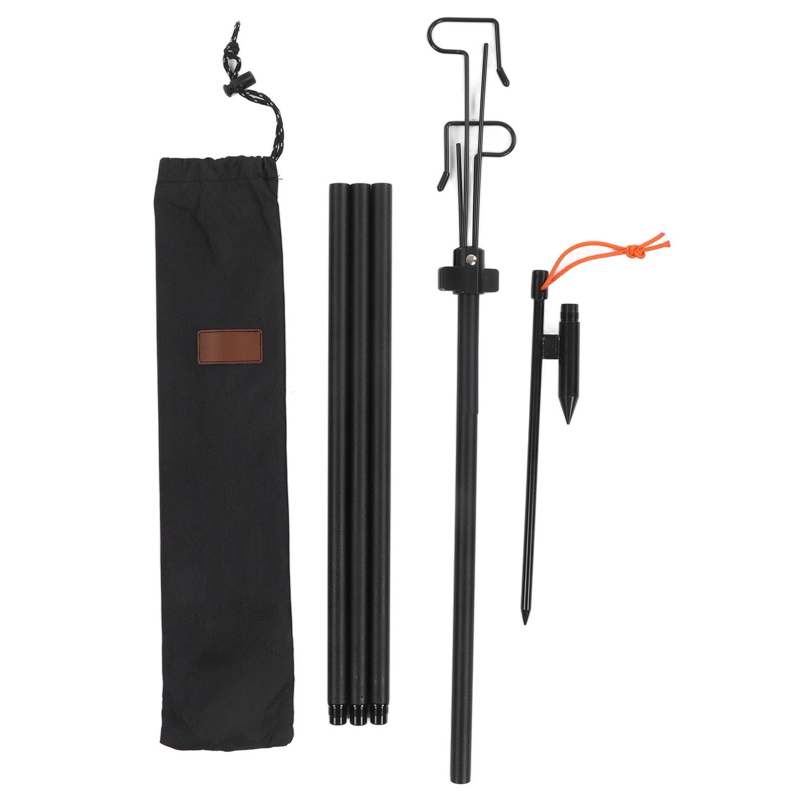 Camping Lantern Stand Multipurpose Lightweight Adjustable Height Collapasible Lantern Stand Pole for Camping Outdoor