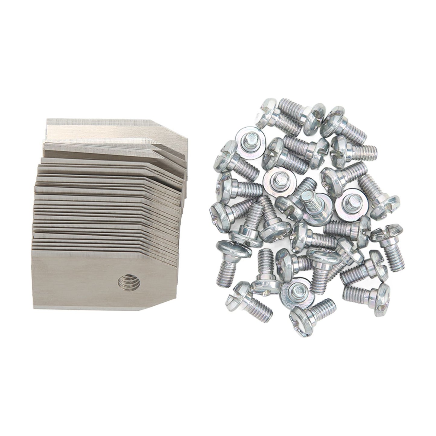 30PCS Stainless Steel Lawn Mower Blade Silver Weather Resistant Lawn Mower Replacement Blade for Husqvarna