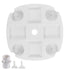 Beach Umbrella Table Tray White Round Umbrella Tray with 4 Cup Holder for Snack Drink