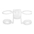 Beach Umbrella Cup Holder Lightweight Durable Sunumbrella Hanging Drink Holder for Beach Traveling White