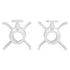 2Pcs Plastic Beach Umbrella Hanging Hook Umbrella Hanger 4 Prong Towel Hat Sunglasses Holder White