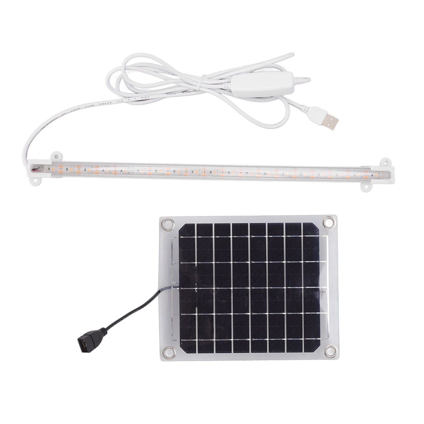 Solar Plant Grow Light LED Plant Grow Light Strip for Balcony Greenhouse Herbs Vegetables Flowers 10W