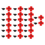 20PCS G1/8 Male Thread Chicken Drinking Nipples Automatic Waterer Equipment with Black Srews for Poultry Feeding