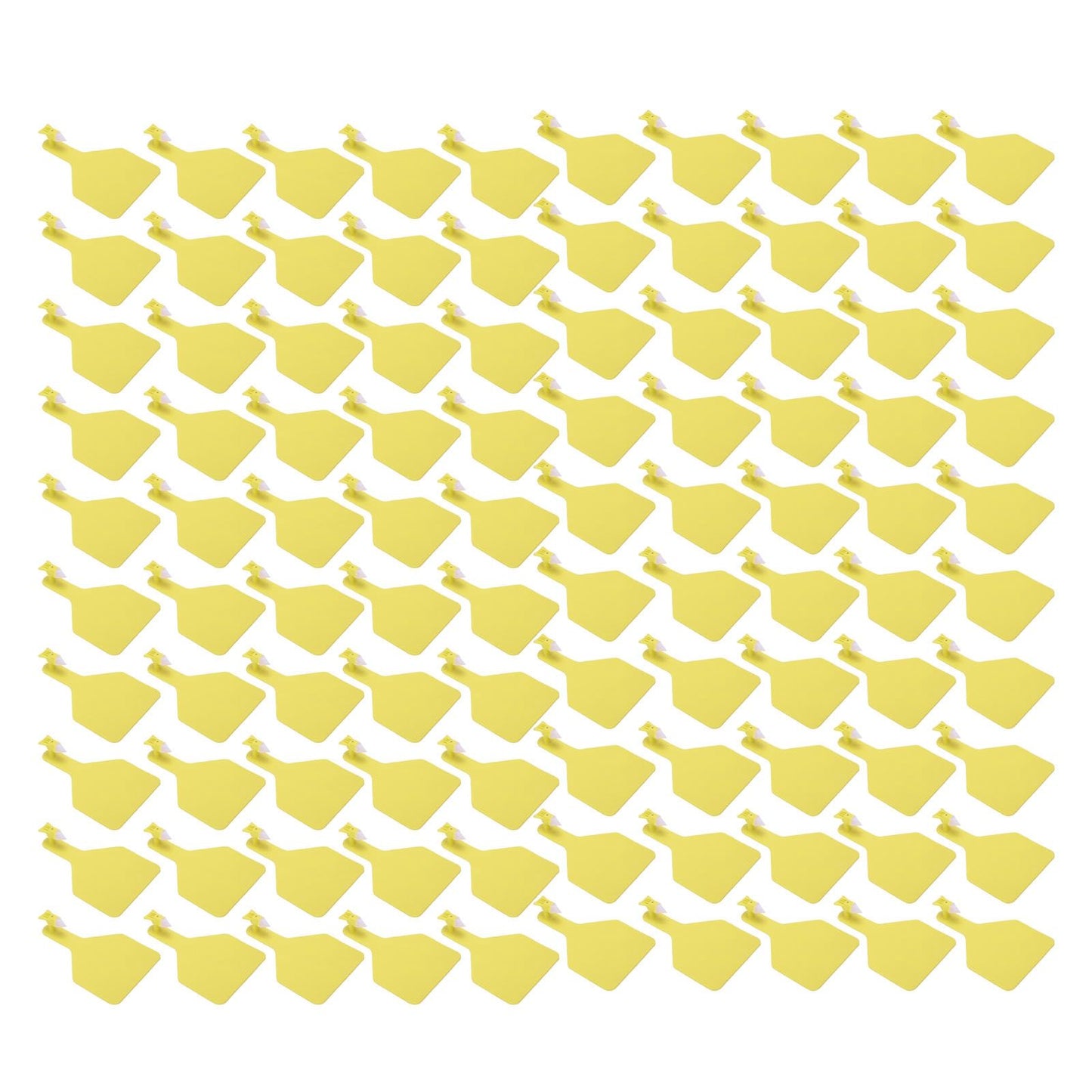 100pcs Blank Livestock Ear Tag Thickened TPU Reusable Animal Ear Label for Dairy Cattle Beef Cattle Yaks Horses Camels Yellow